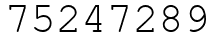 Число 75247289.