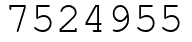 Число 7524955.