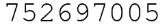 Число 752697005.