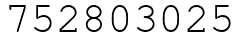 Число 752803025.