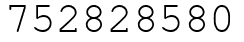 Число 752828580.
