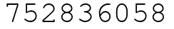 Число 752836058.