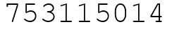 Число 753115014.
