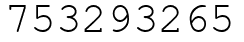 Число 753293265.