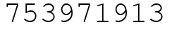 Число 753971913.