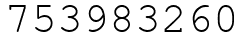 Число 753983260.