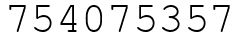 Число 754075357.