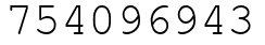 Число 754096943.