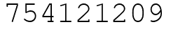 Число 754121209.