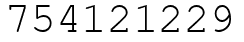 Число 754121229.
