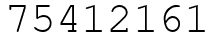 Число 75412161.