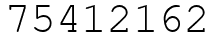 Число 75412162.