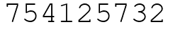 Число 754125732.