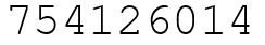 Число 754126014.