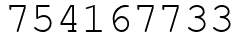Число 754167733.