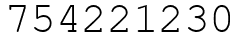 Число 754221230.