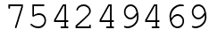 Число 754249469.