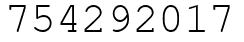 Число 754292017.