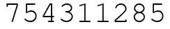 Число 754311285.