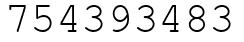 Число 754393483.