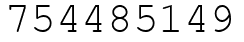 Число 754485149.