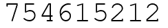 Число 754615212.