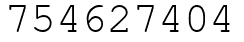 Число 754627404.