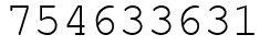 Число 754633631.