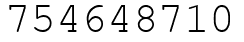 Число 754648710.