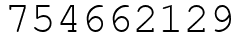 Число 754662129.
