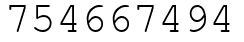 Число 754667494.
