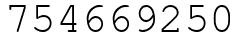 Число 754669250.