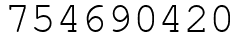 Число 754690420.