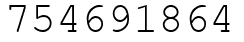 Число 754691864.