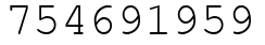 Число 754691959.