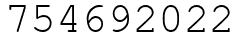 Число 754692022.