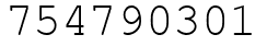 Число 754790301.