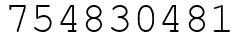 Число 754830481.