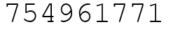 Число 754961771.