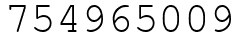 Число 754965009.