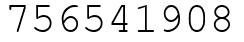 Число 756541908.