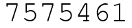 Число 7575461.