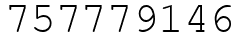 Число 757779146.