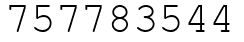 Число 757783544.