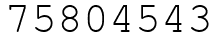Число 75804543.