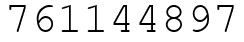 Число 761144897.