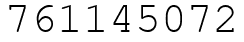 Число 761145072.