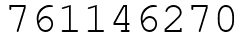 Число 761146270.