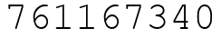 Число 761167340.