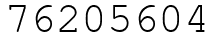 Число 76205604.